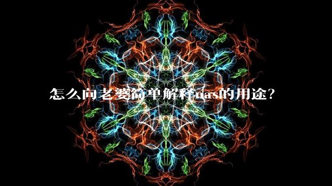 怎么向老婆简单解释nas的用途？